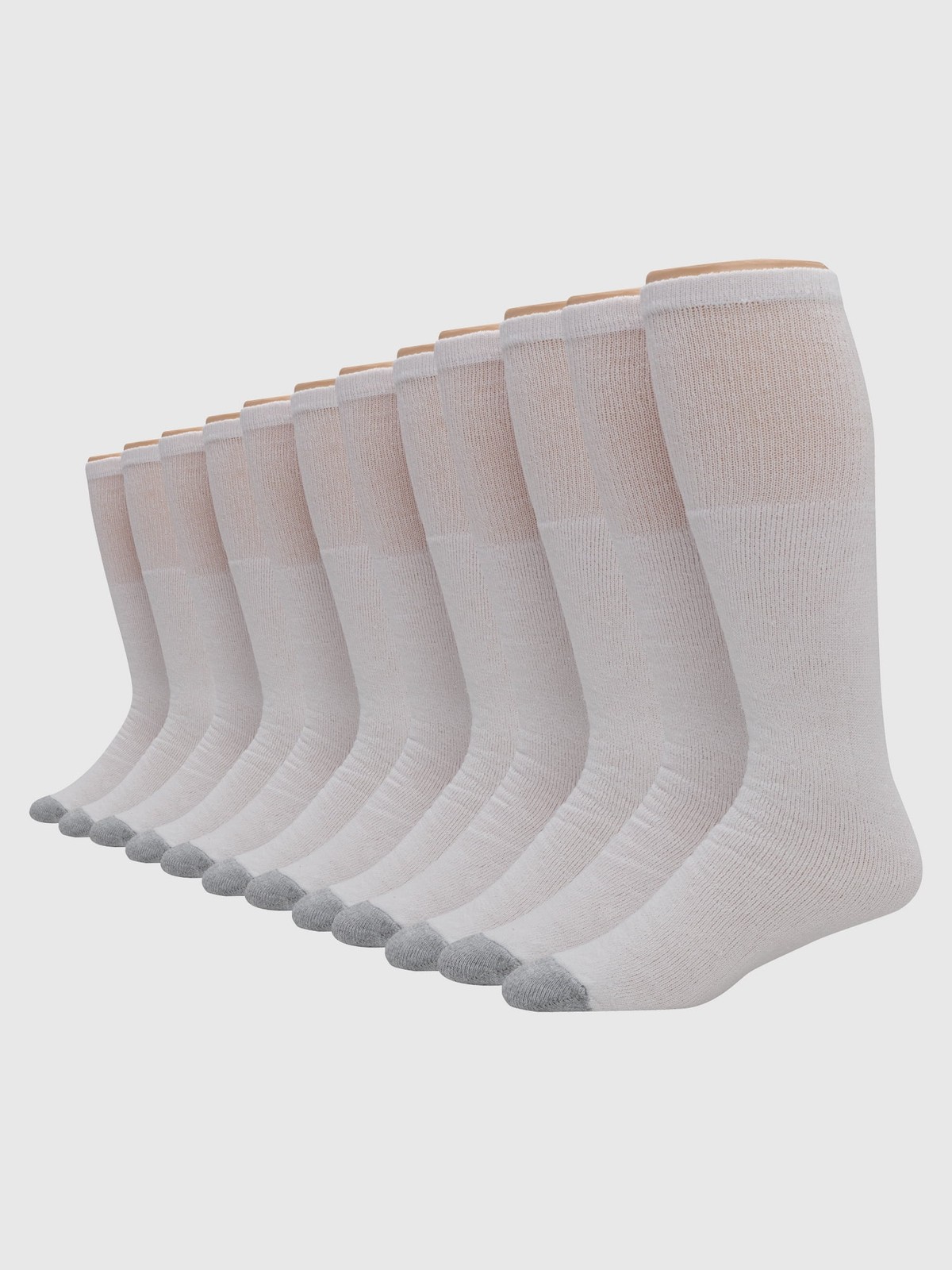 Hanes Men's Double Tough Durability Over-the-Calf Tube Socks, 12-Pack New