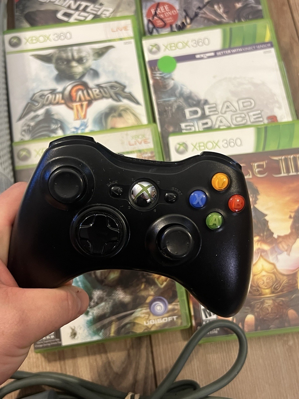 Xbox 360 Fat Console Bundle 20GB HDD 15 Games Controller Tested Works White
