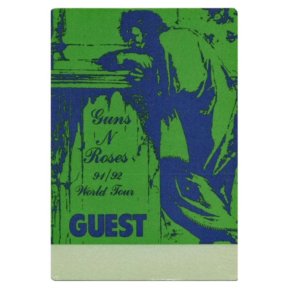 Guns N' Roses 1991 Use Your Illusion concert tour Band Guest Backstage Pass