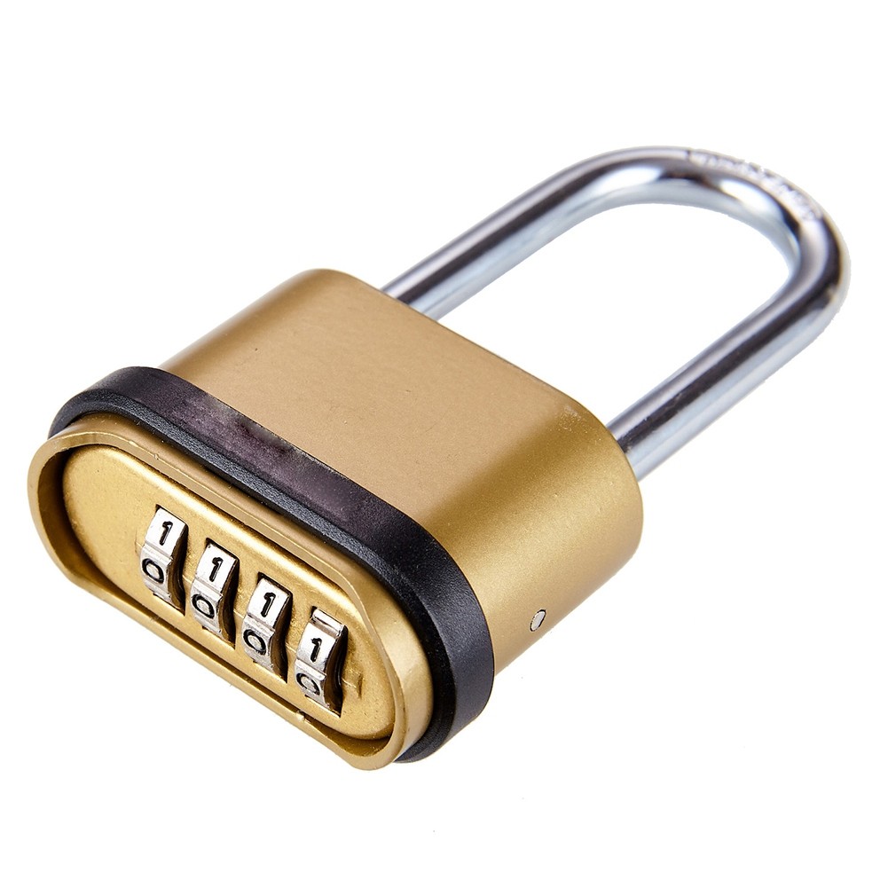 1 PCS Long Combination Lock Padlock, Extended Lock Hook Bottom E3X31788