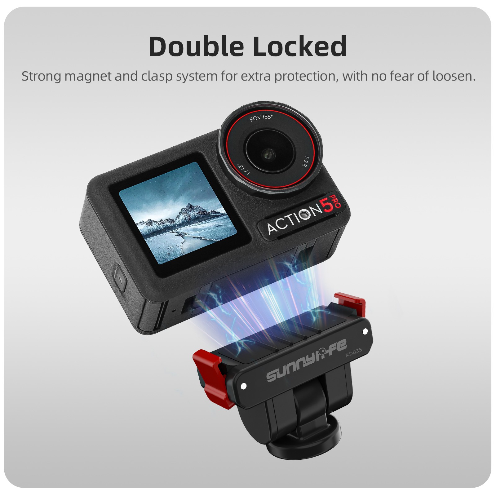 Magnetic Quick Release Bracket Adapter Mount For DJI Osmo 360/Action 5 Pro/4/3/2