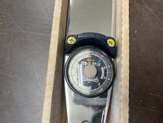 WILLIAMS STD-2-250F DIAL TORQUE WRENCH 1/2" DRIVE 250 FT / LB CODE 51606 / 6743