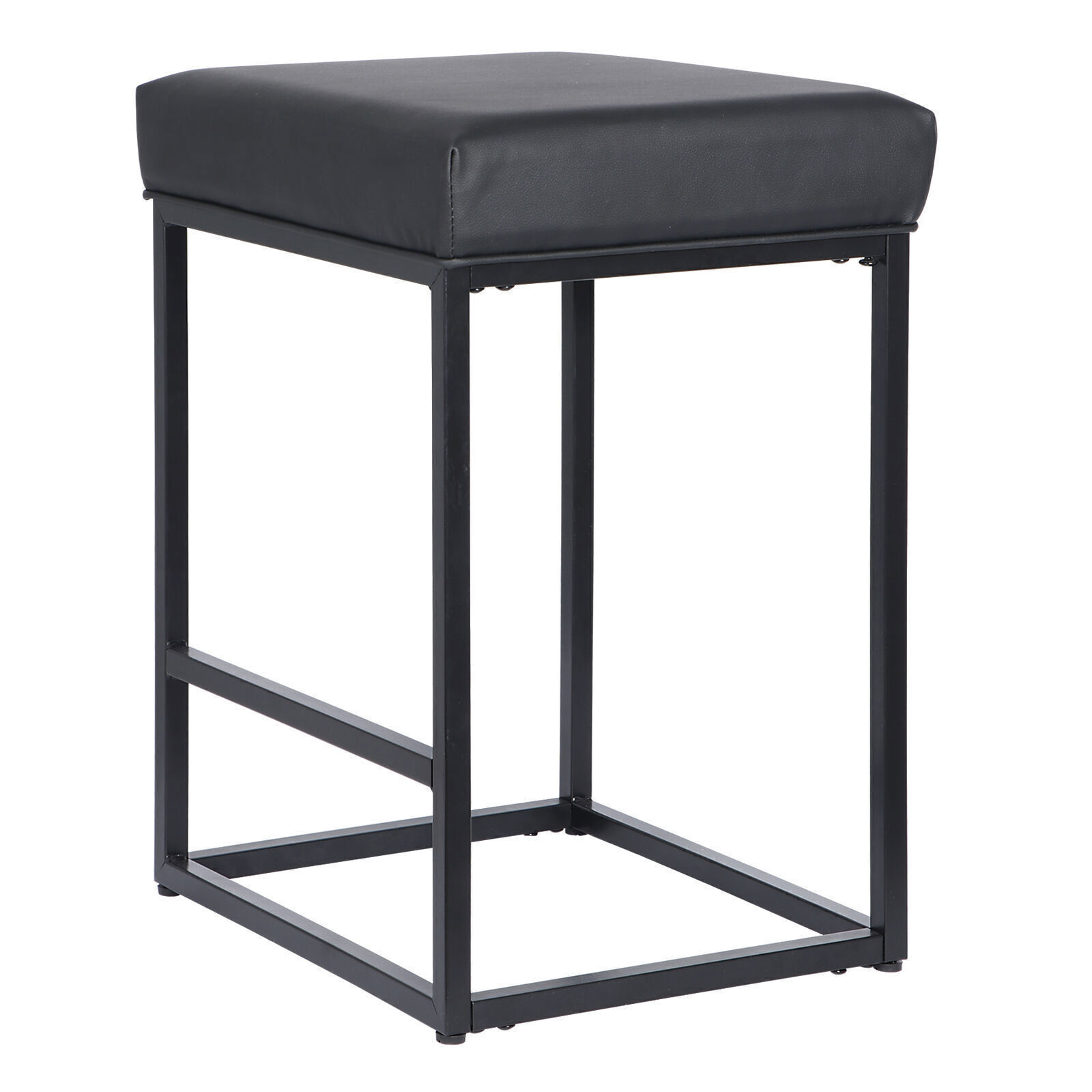 Set of 4 for Kitchen Counter Backless Modern Square Barstools Support 330 LBS