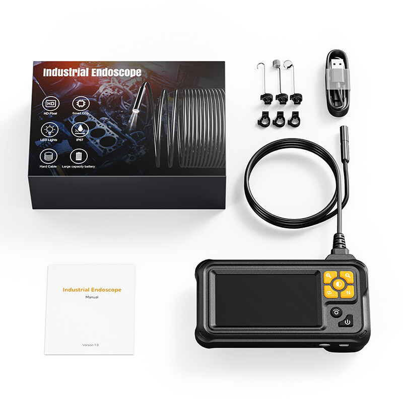16.4ft Non-Handheld IP67 Waterproof Endoscope Integrated Screen Pipe Scope