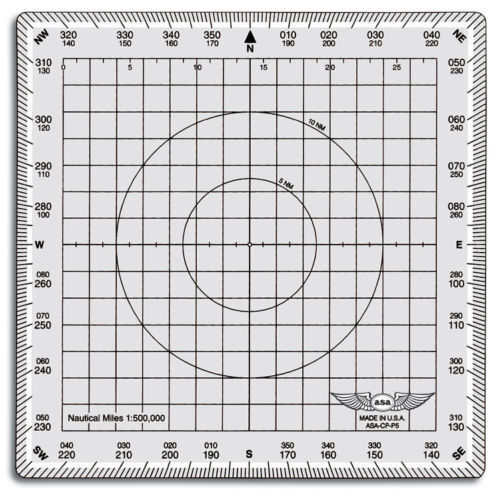INTERNATIONAL AVIATION SQUARE PLOTTER by ASA p/n ASA-CP-P5