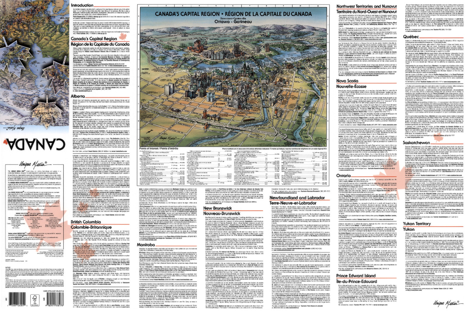 Unique Media Laminated Poster Map Canada Artistic Illustration