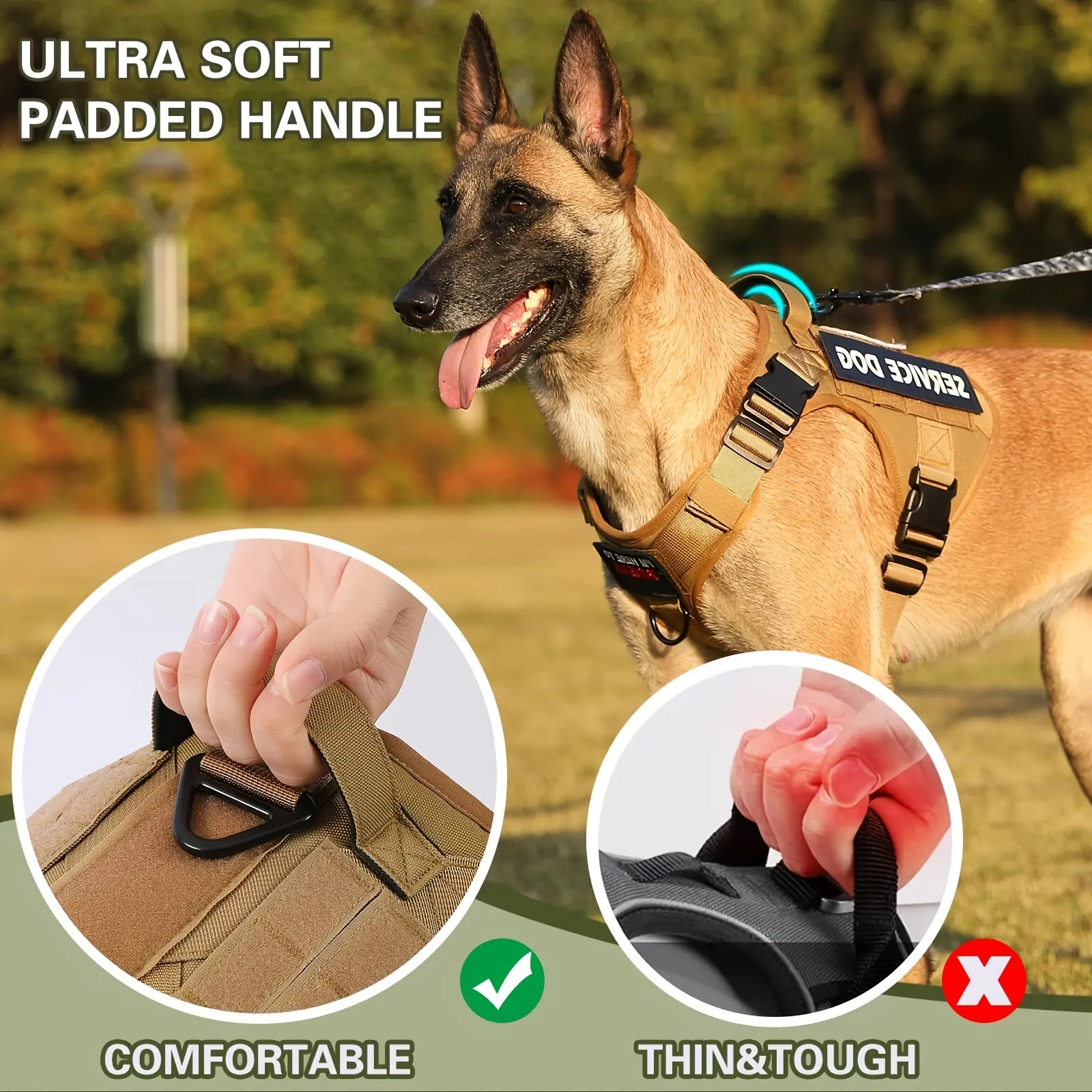 American Local Tactical Pet Boobs Service Dog Harness Vest Adjustable Reflective