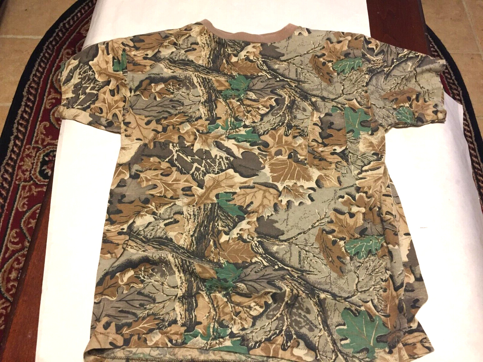 Vtg. Ace Sportswear Woodland Camo Shirt with Pocket (Size-Large)