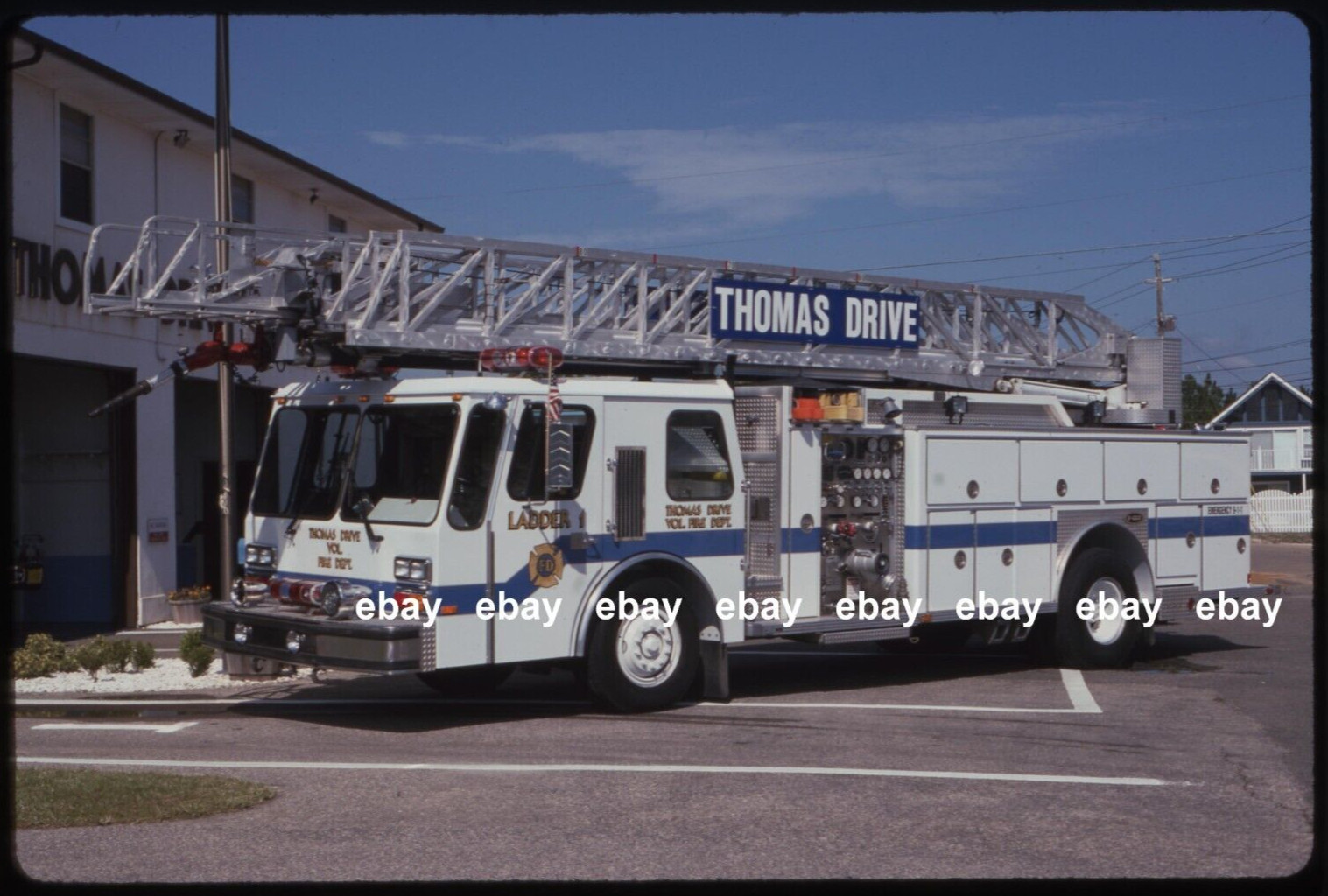 Thomas Drive VFD FL 1986 Emergency One 80' Aerial Fire Apparatus Slide
