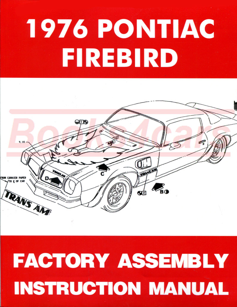 FIREBIRD 1976 PONTIAC MANUAL PARTS ASSEMBLY TRANS AM RESTORATION BOOK