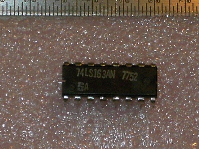 SN 74LS163A synchronous presettable 4-bit binary counter