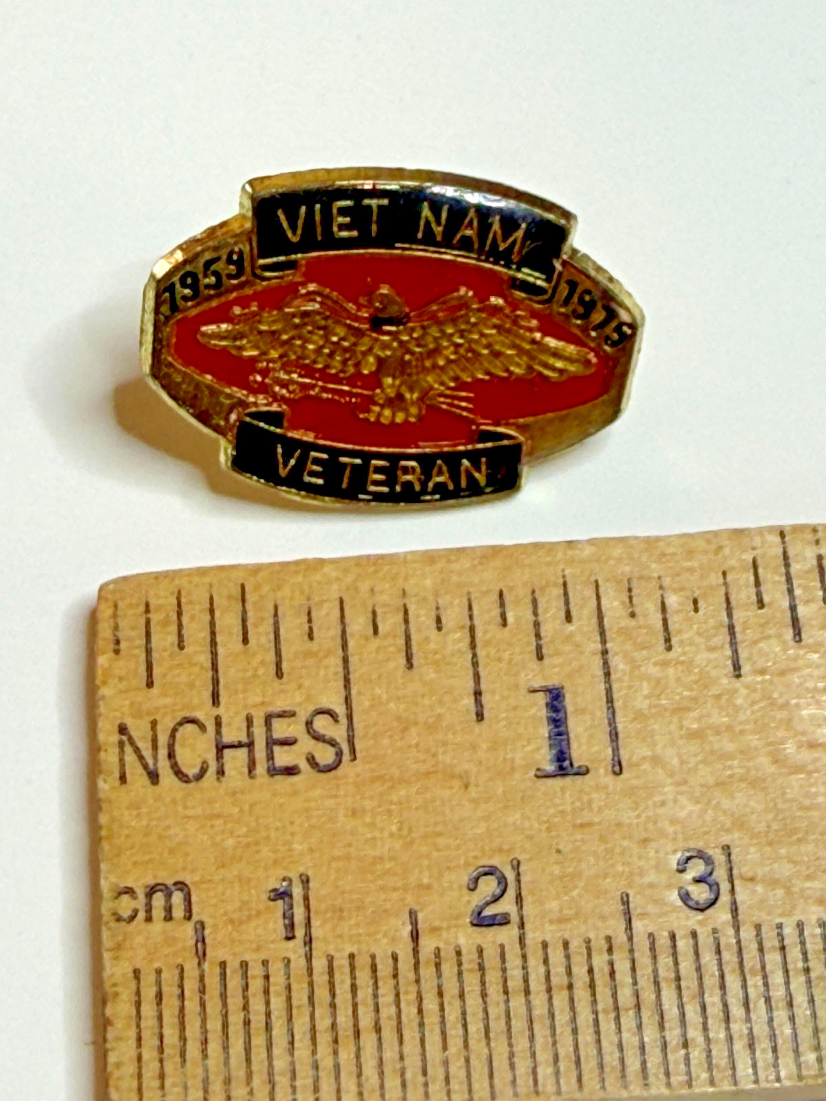 Vietnam Veteran 1959-1975 Enamel Lapel Pin