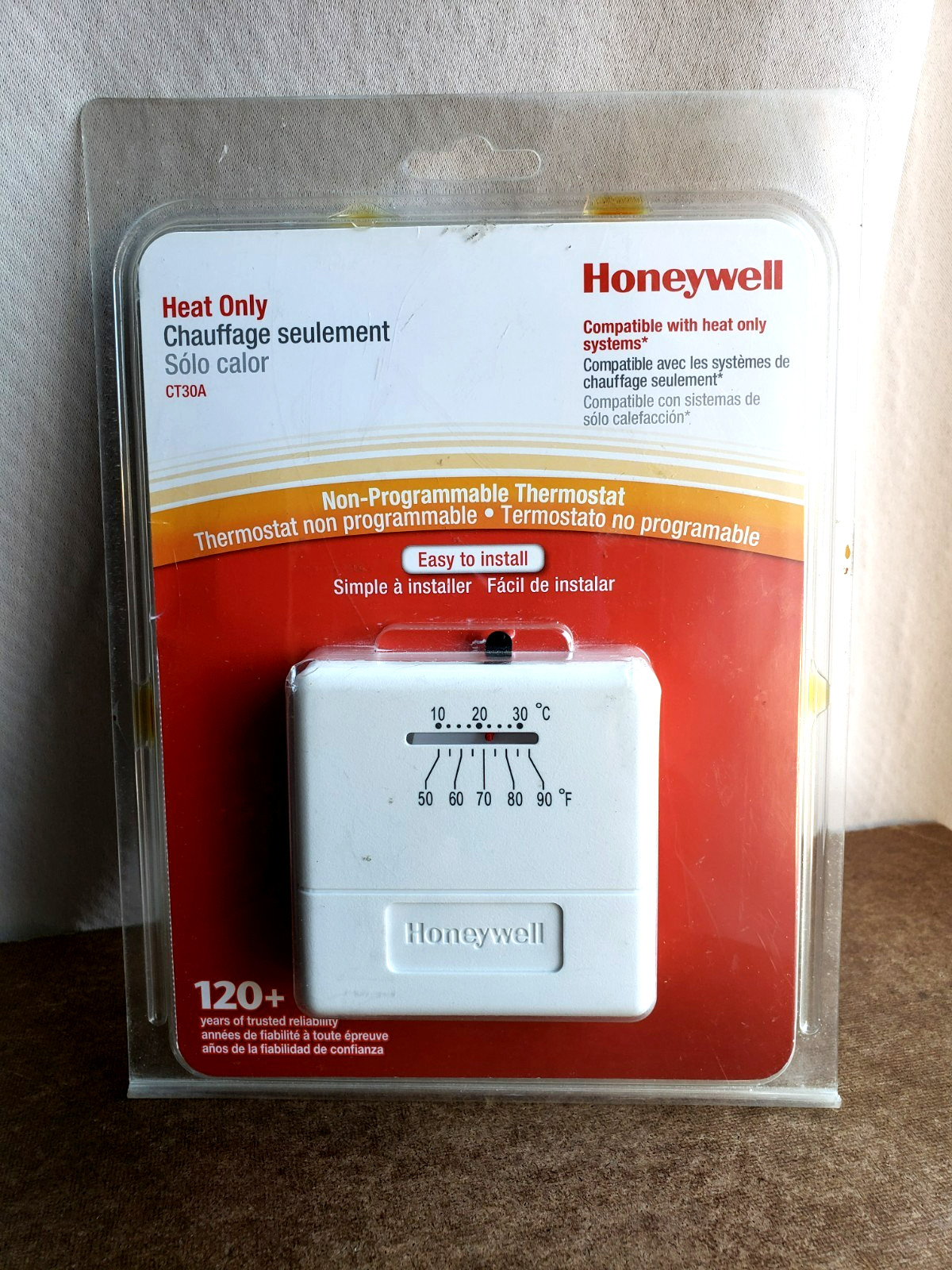 Honeywell NON-Programmable THERMOSTAT CT30A Heat Only Systems Factory Sealed NEW