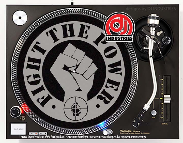 Public Enemy Fight The Power - 7"-12" DJ slipmat for LP turntable record player