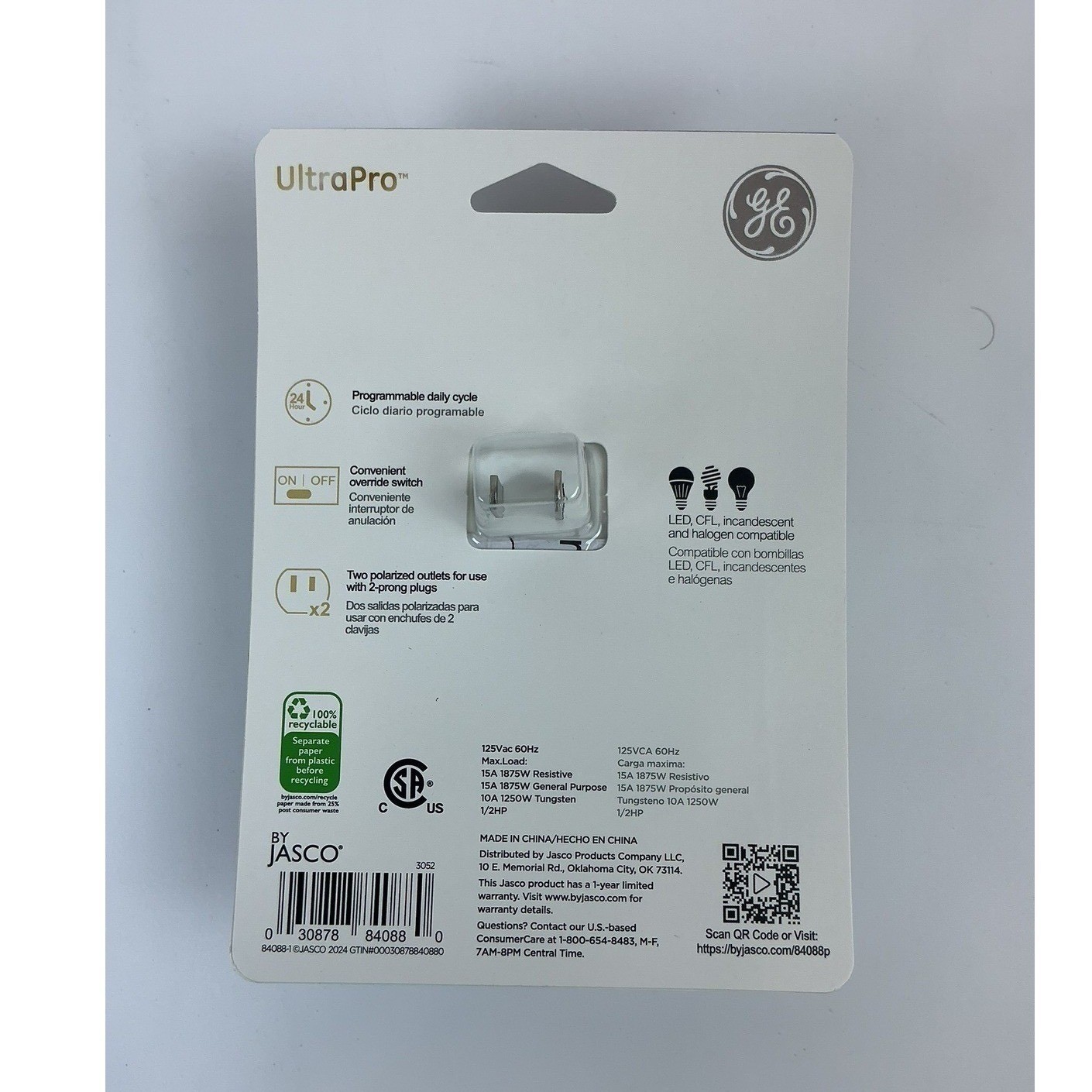 GE UltraPro Indoor Plug-In Basic Timer 2-Pack 2-Outlet 24-Hour Programmable