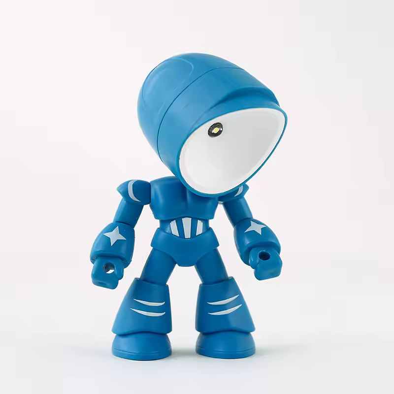 LED Robot Mini Night Light Adjustable Desktop Lamp Cute Hero Bedside Gift
