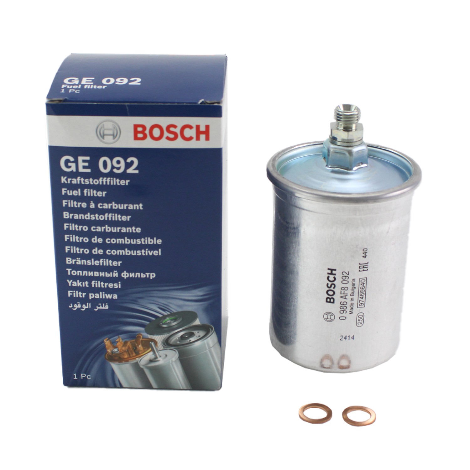 Bosch Fuel Filter & Threaded Fittings For R107 W116 W123 W202 CL500 S320