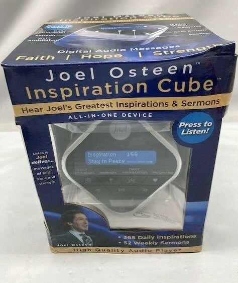 Joel Osteen Inspiration Audio Cube with Sermons and Affirmations- NEW/ SEALED