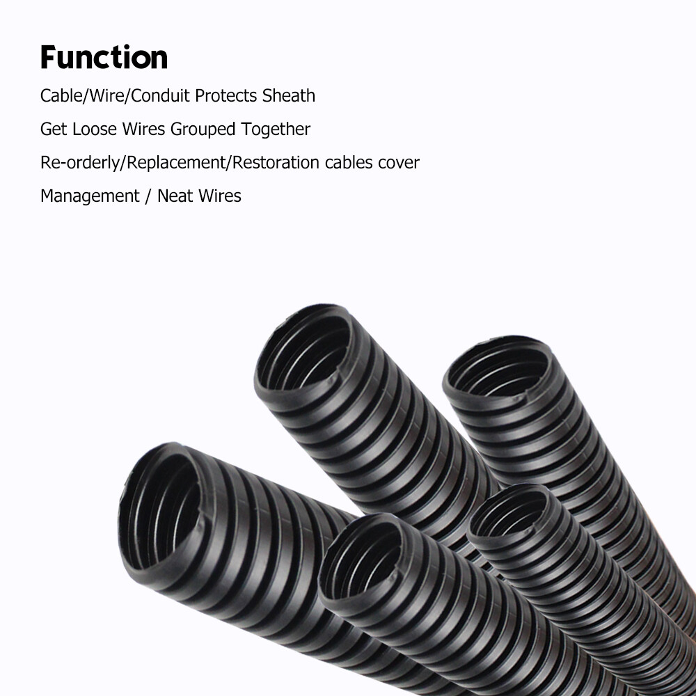 Split Loom Flex Conduit Wire Harness Wrap Cable Sleeve High Temp Resistant Lot