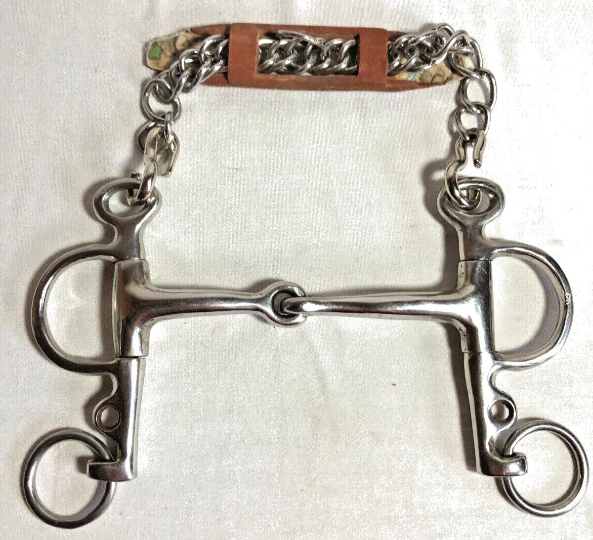 Maker Marked Jointed Snaffle 5" Mouth Pelham Bit, 4-3/4" Shanks