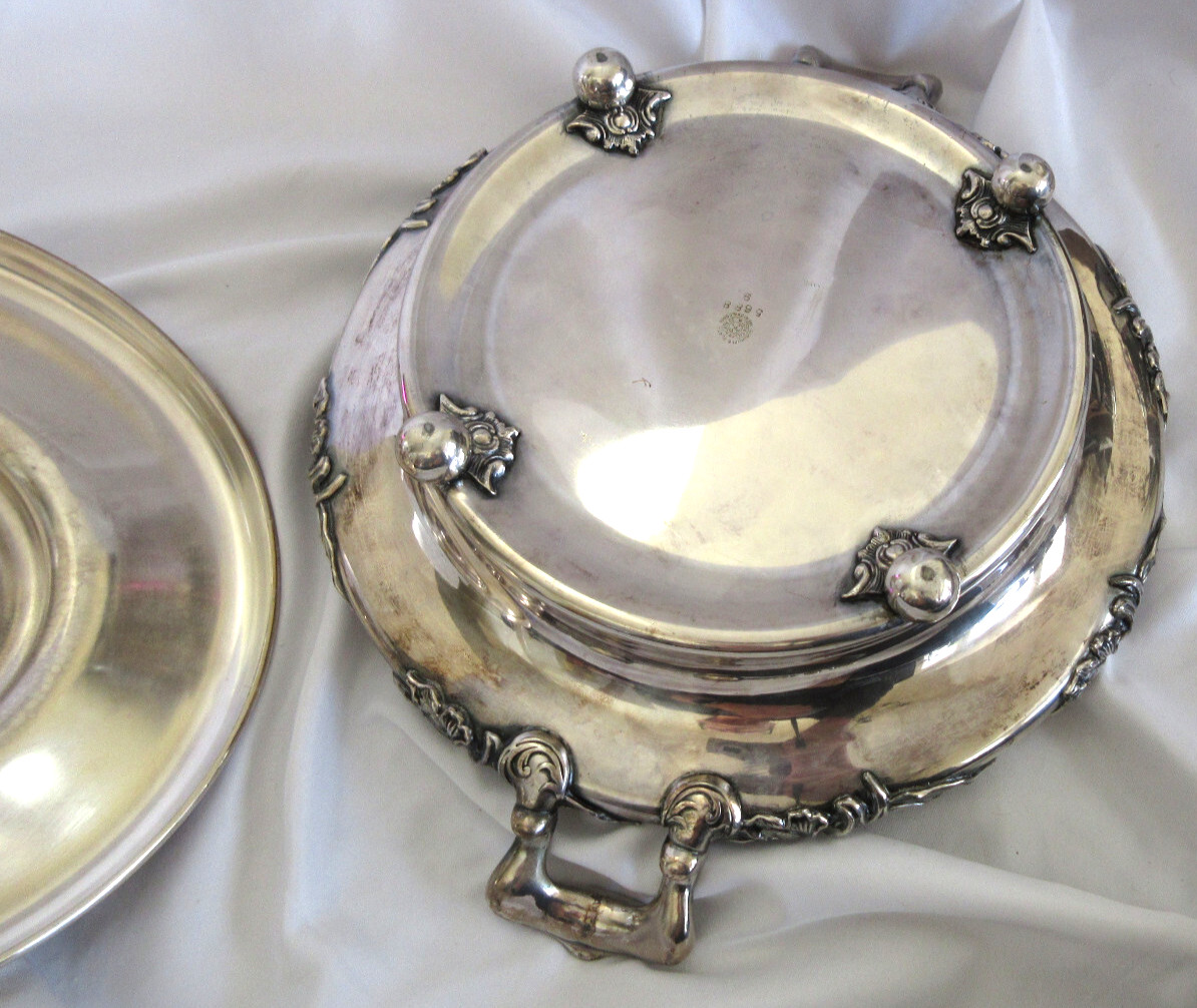 Wilcox Silverplate Co Quadruple Beautiful Floral Covered Serving Dish Insert EUC
