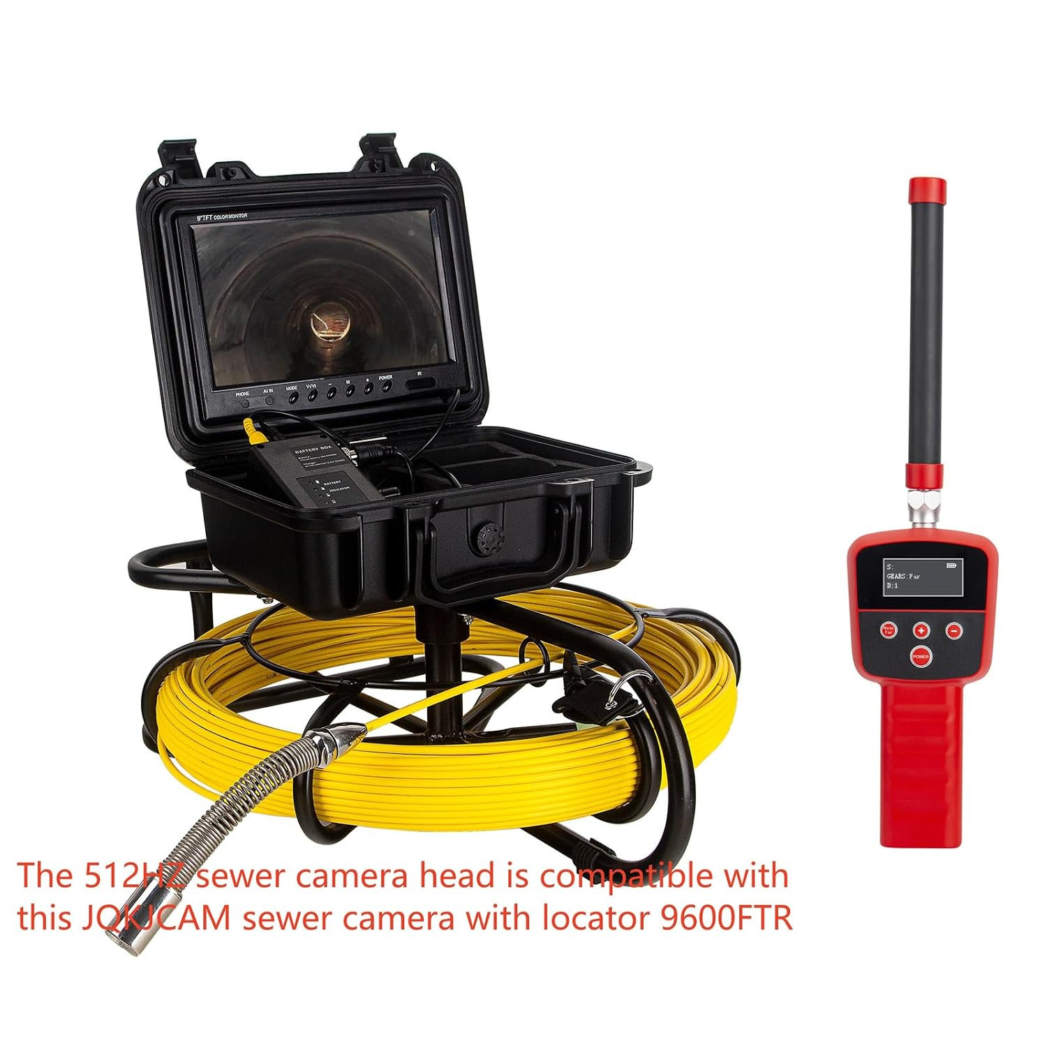 WP9600FTR 512HZ Sewer Camera Head Replacement Parts Self Leveling with Locator 1