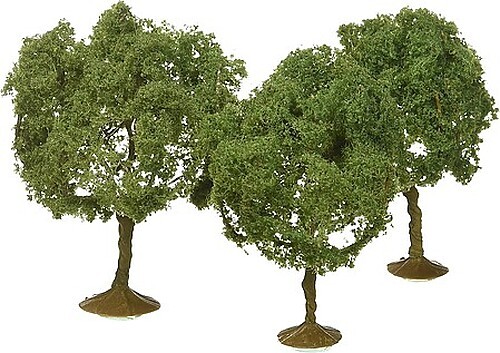 Bachmann 3''-3-1/2'' Oak Trees (3/pk) - Model Railroad Scenery - #32013
