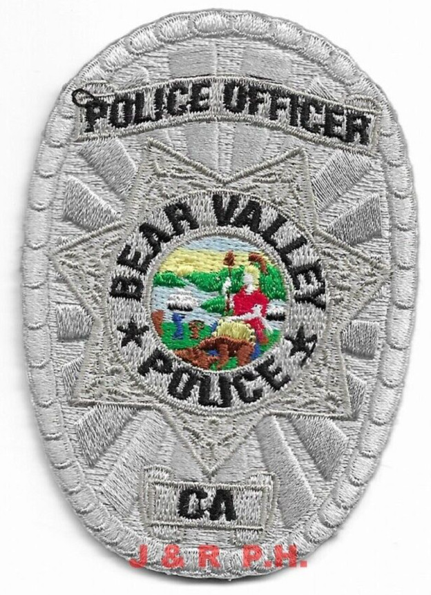 Bear Valley Police, CA  (2.5" x 3.5" Ballcap size)  shoulder police patch (fire)