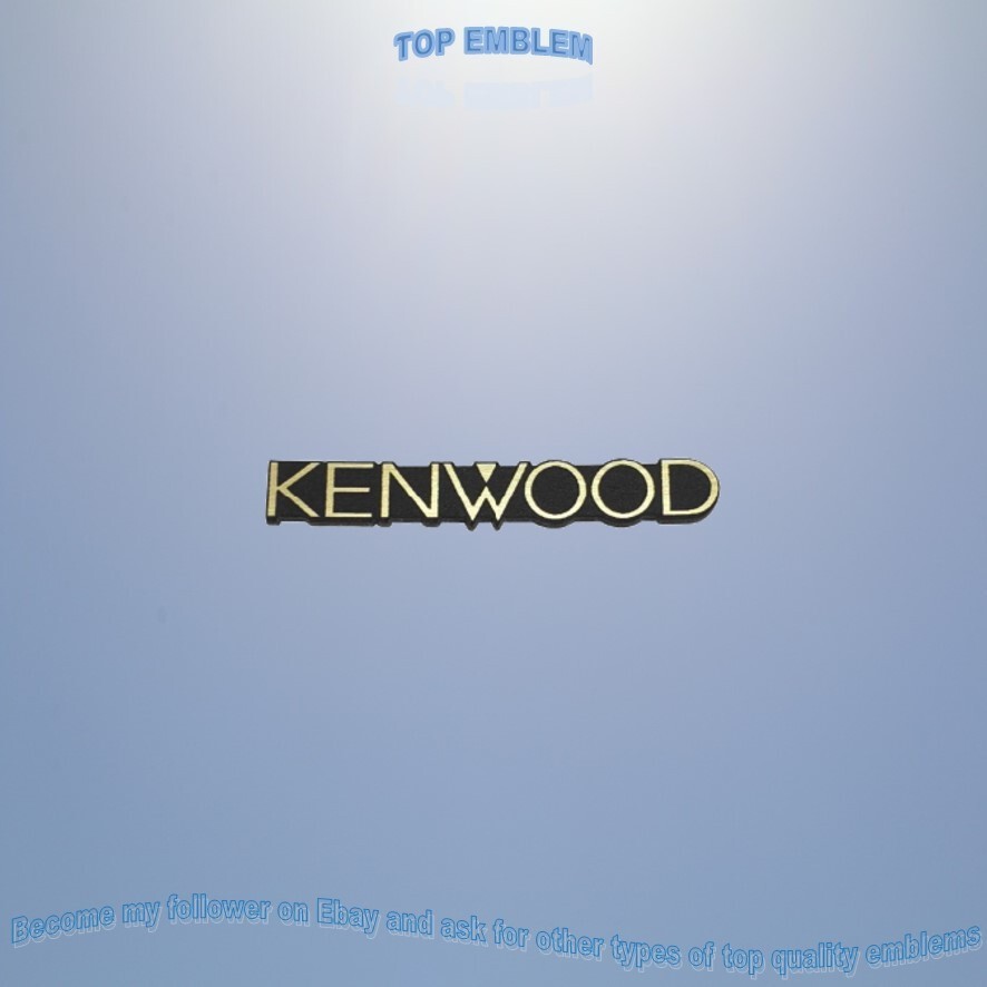 KENWOOD emblem brusched badge ASK logo decal sticker plate aufkleber rectangle
