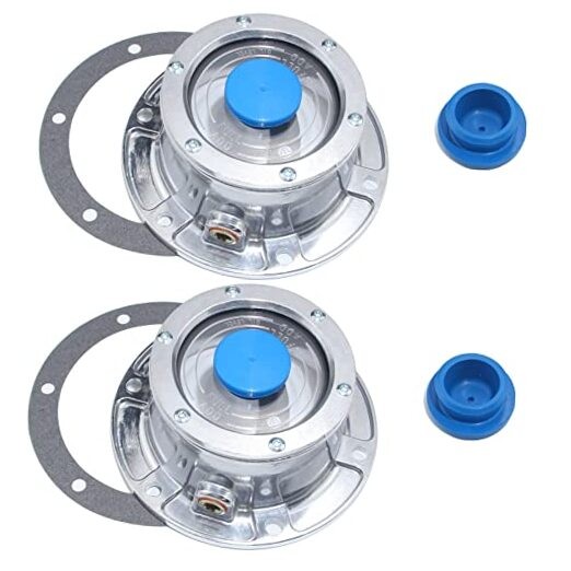 2pcs 343-4009 Aluminum Hub Cap for Trailer For 343-4009-2 pack & 2 extra plugs