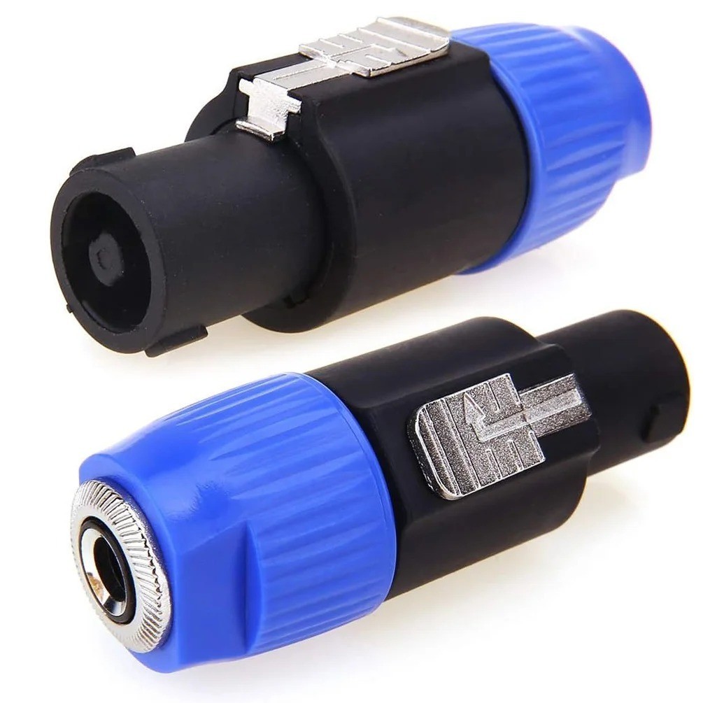 2PCS Speakon to 1/4" Inch Connector Plug Pro Speak-On Male to 1/4 Female Adapter