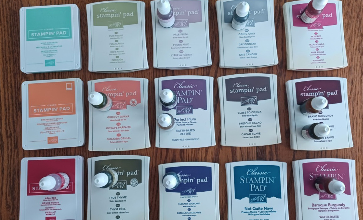 15 Stampin Up Ink pads & 12 refills Please read details below.
