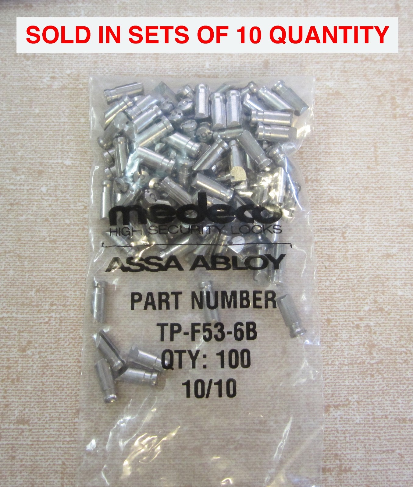 10 Medeco Security Locks TP-F53-6B Medeco3/Medeco Biaxial Broached Bottom Pins