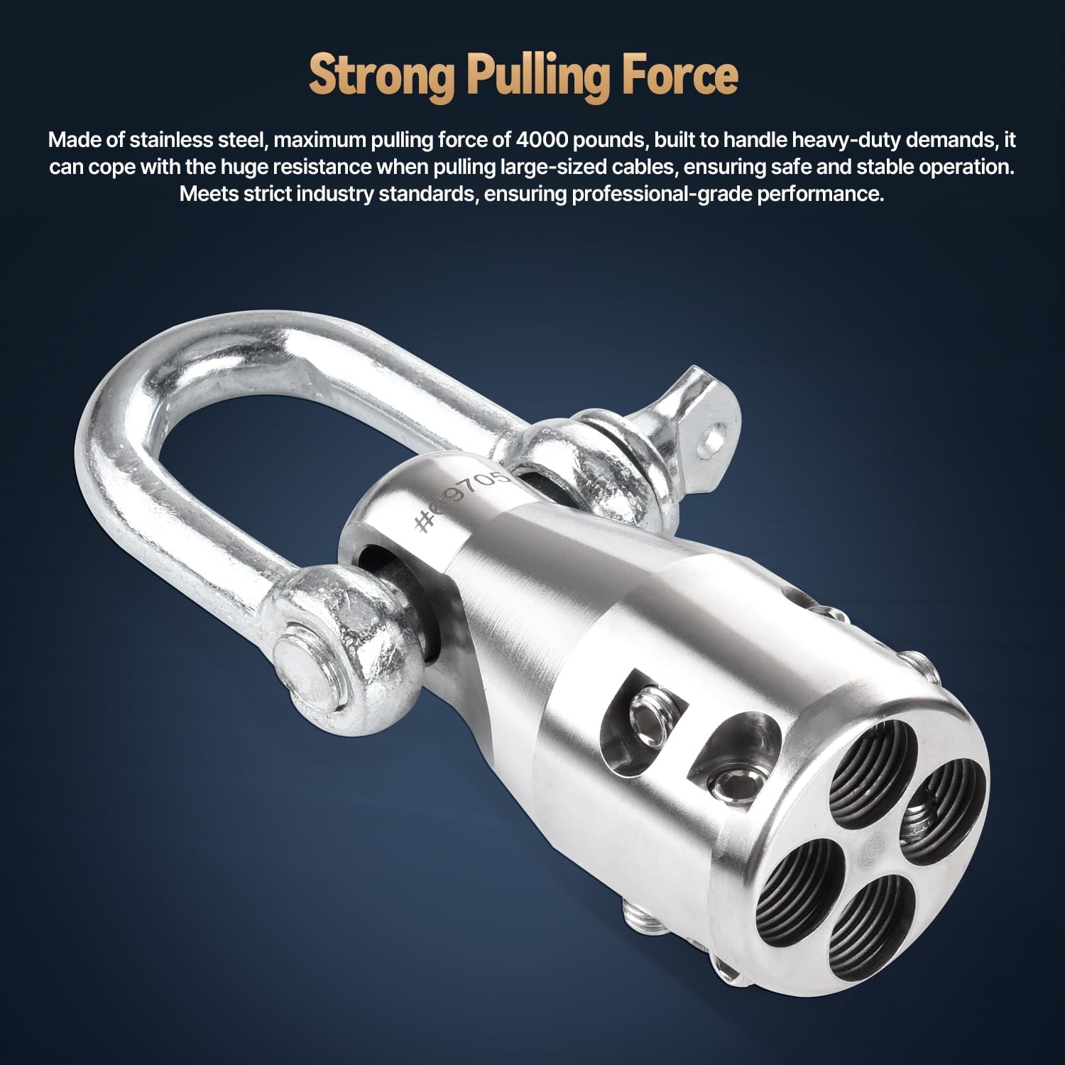 Heavy Duty Wire Pulling Attachment, 4000 lbs Pull Strength, Fits 2/0-4/0 Cable