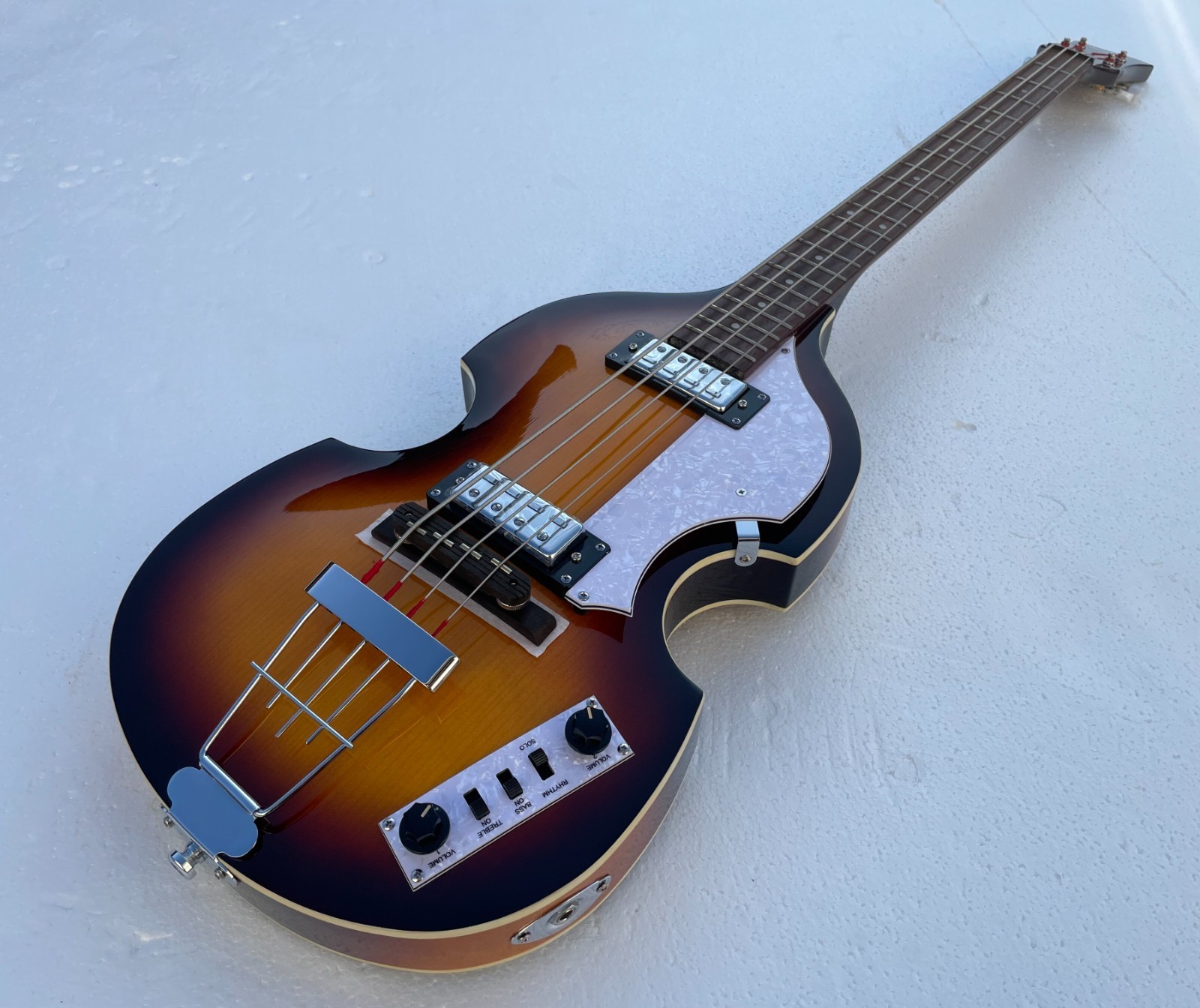 Flaws 30" Scale Length 4 Strings Electric Violin Bass Semi Hollowbody Glossy
