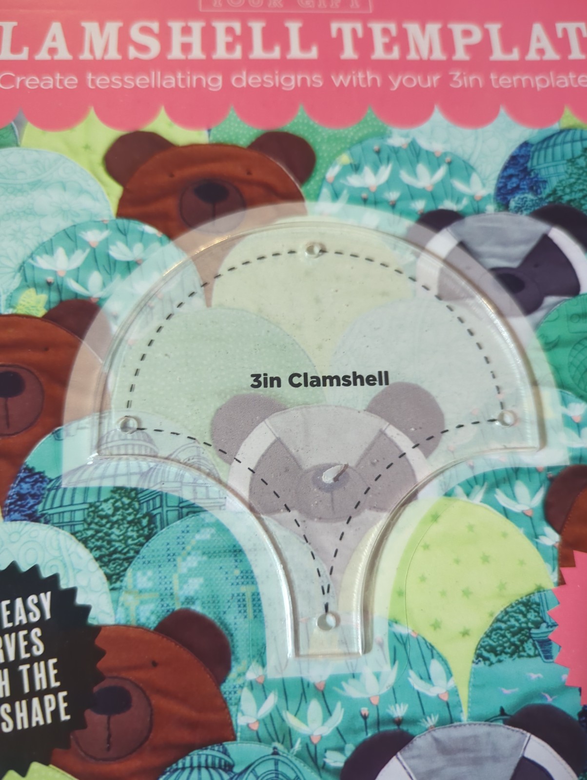 3" Plastic Clamshell Quilt Template For Tessellating Designs