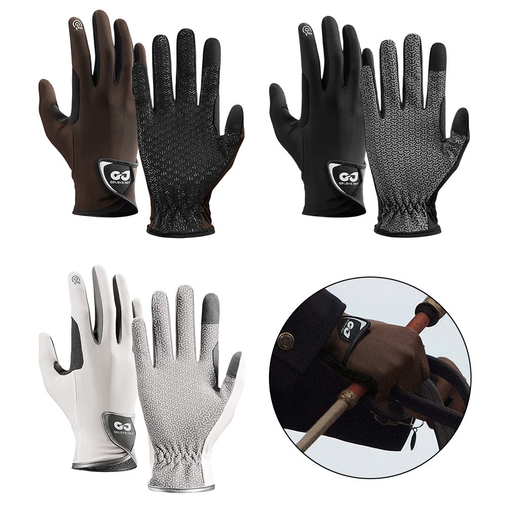 Equestrian Gloves with Enhanced Grip and Cool Ice Silk for Horseback Riding
