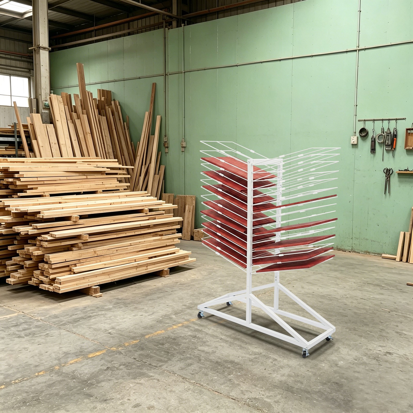 30 Tier Paint Drying Rack, Workshops Paint Drying Rack, Freestanding Drying Rack