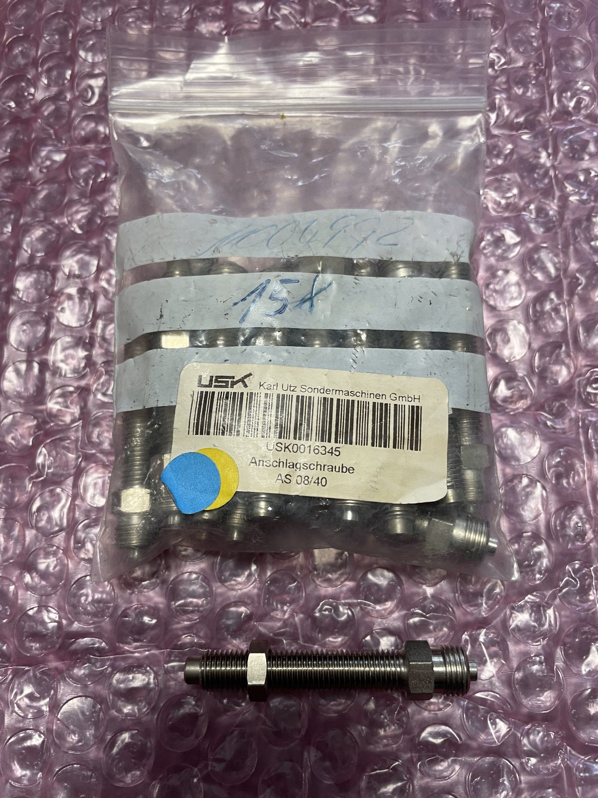 Pepperl and Fuchs AS 08/40 stop screw for sensors - 2 pieces unused