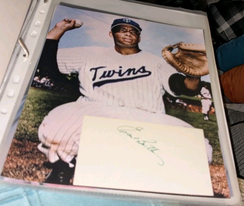 Earl Battey Minnesota Twins Signed Cut With 8x10 Photo W/Our COA