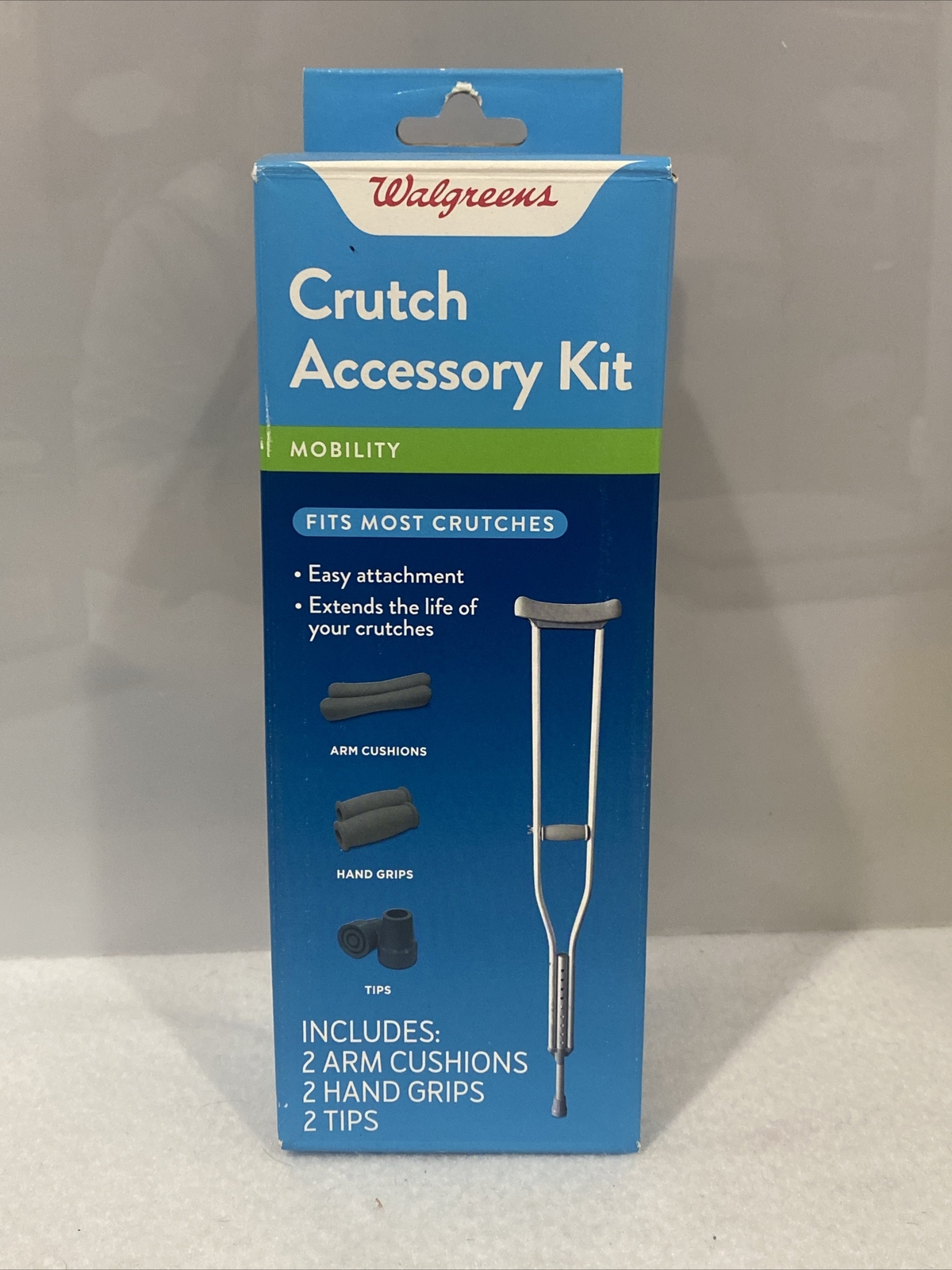 Walgreens Crutch Accessory Kit Gray New