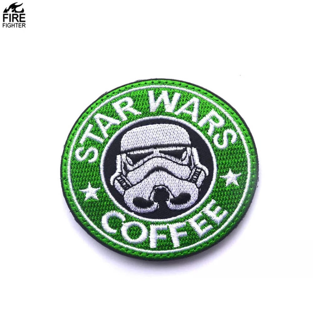Star Coffee Wars Hook and Loop Morale Patch Army Navy USMC Air Force LEO V00048