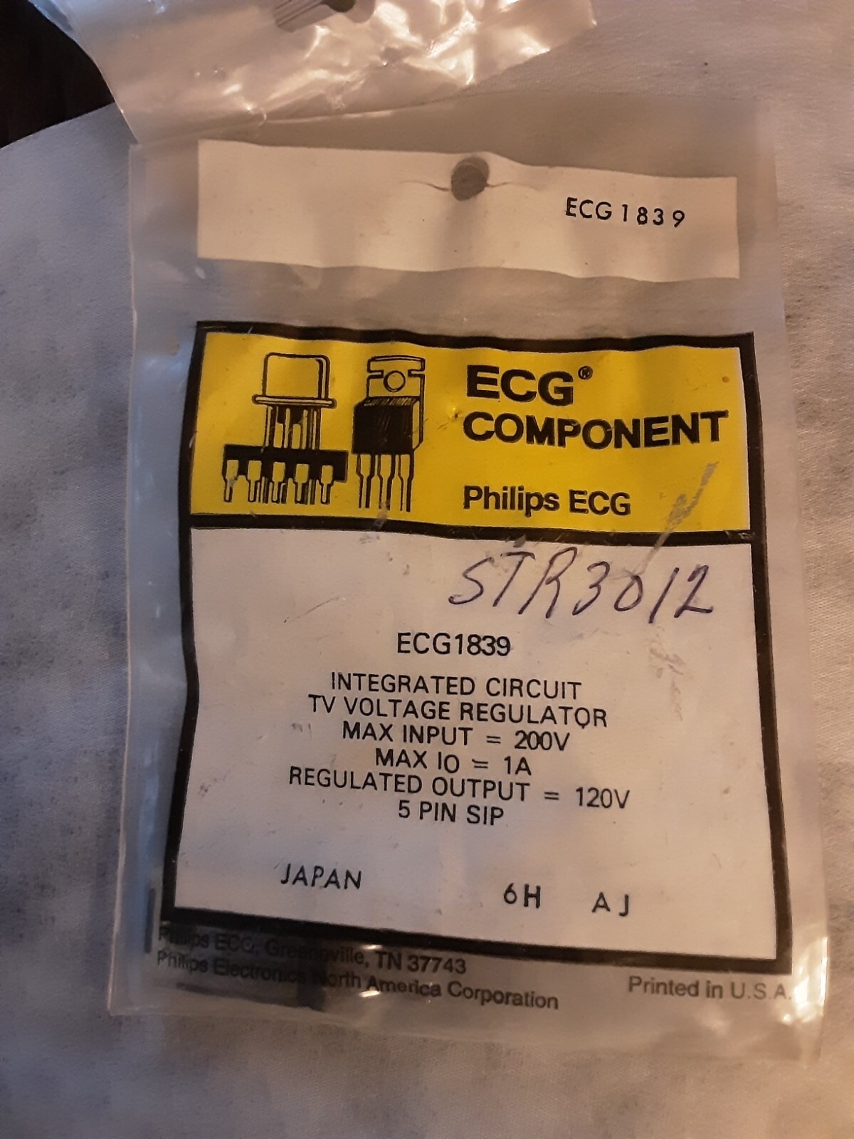 STR 30120/ECG 1889/NTE 1839 Voltage Regulators