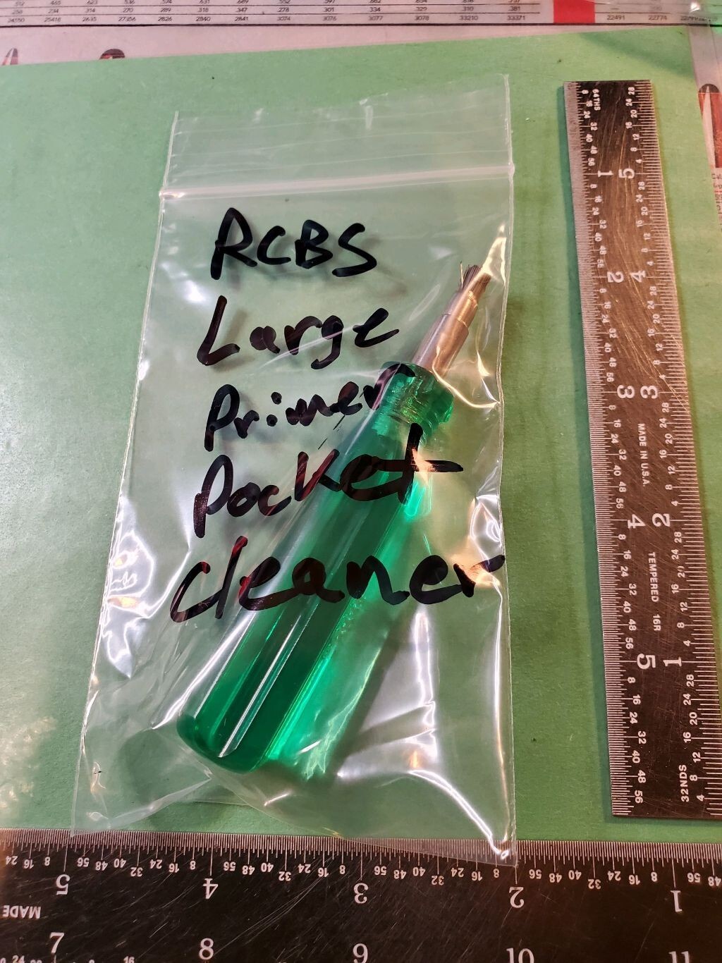 Vintage RCBS Accessory Handle & Large Primer Pocket Brush