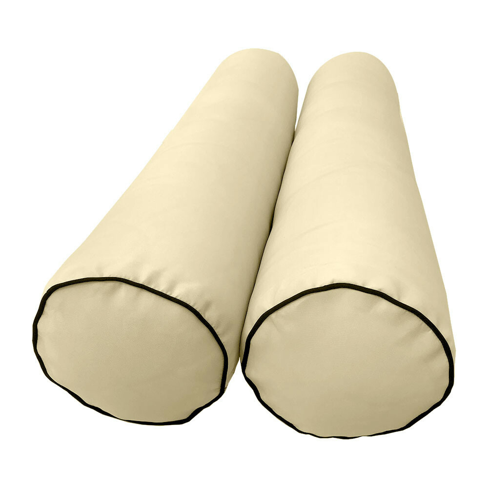 SLIPCOVER ONLY S5 Daybed Mattress Bolster Cover Contrast Pipe Trim Twin-XL AD103