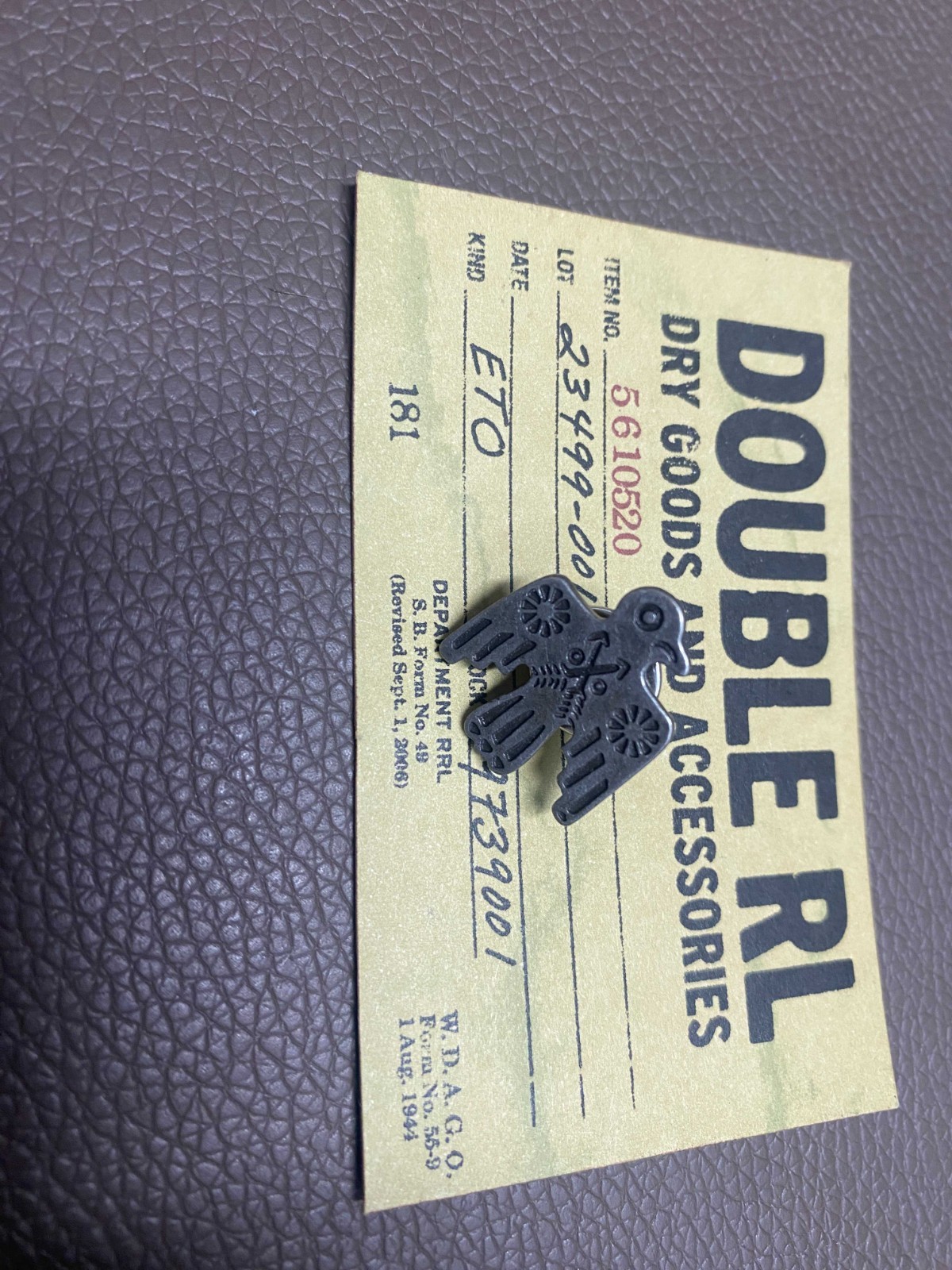 RRL double rl  VINTAGE Original Branded Pins and Badges