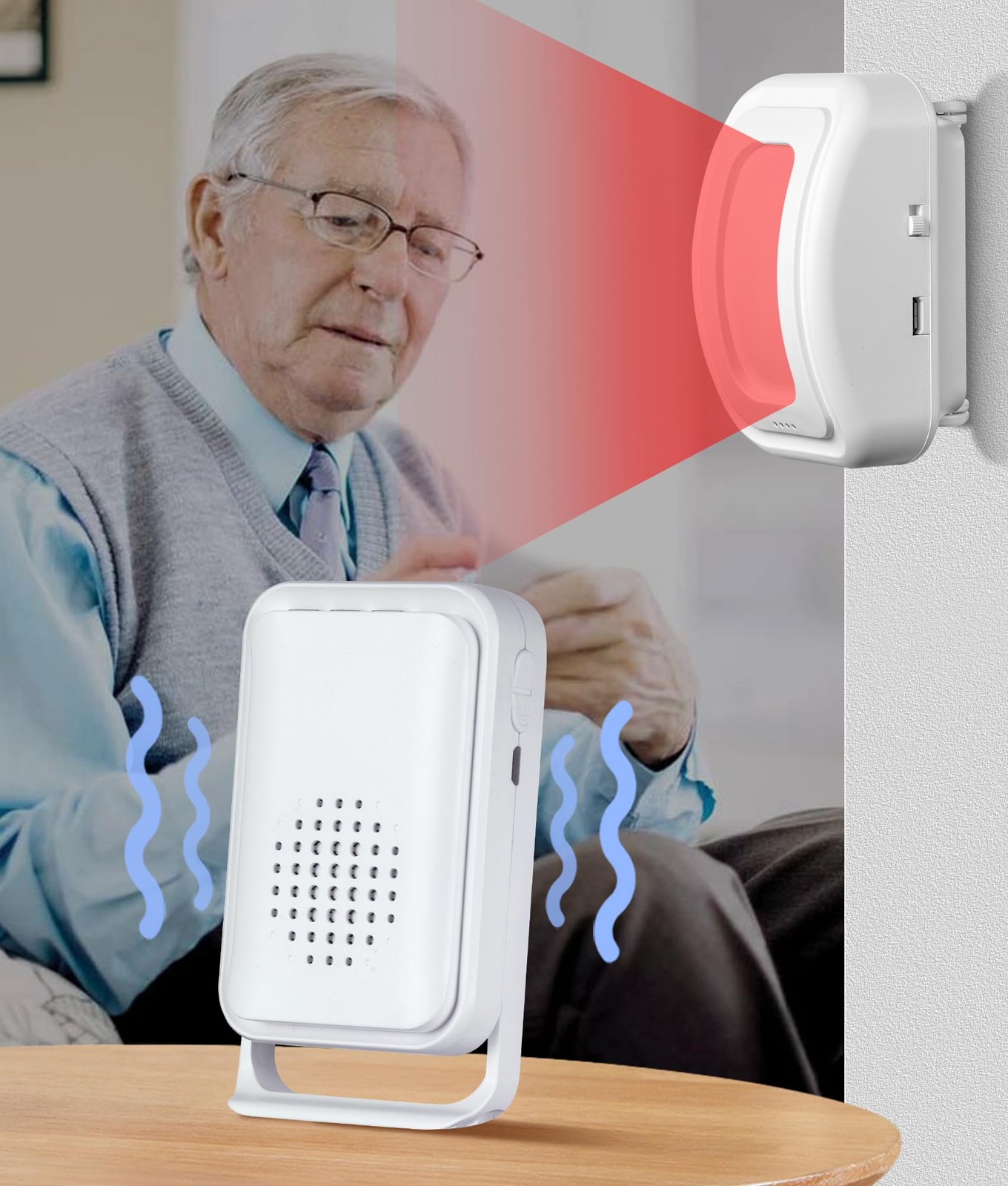 2025 Wireless Bed Alarm for Elderly Dementia Patients - Fall Detection System