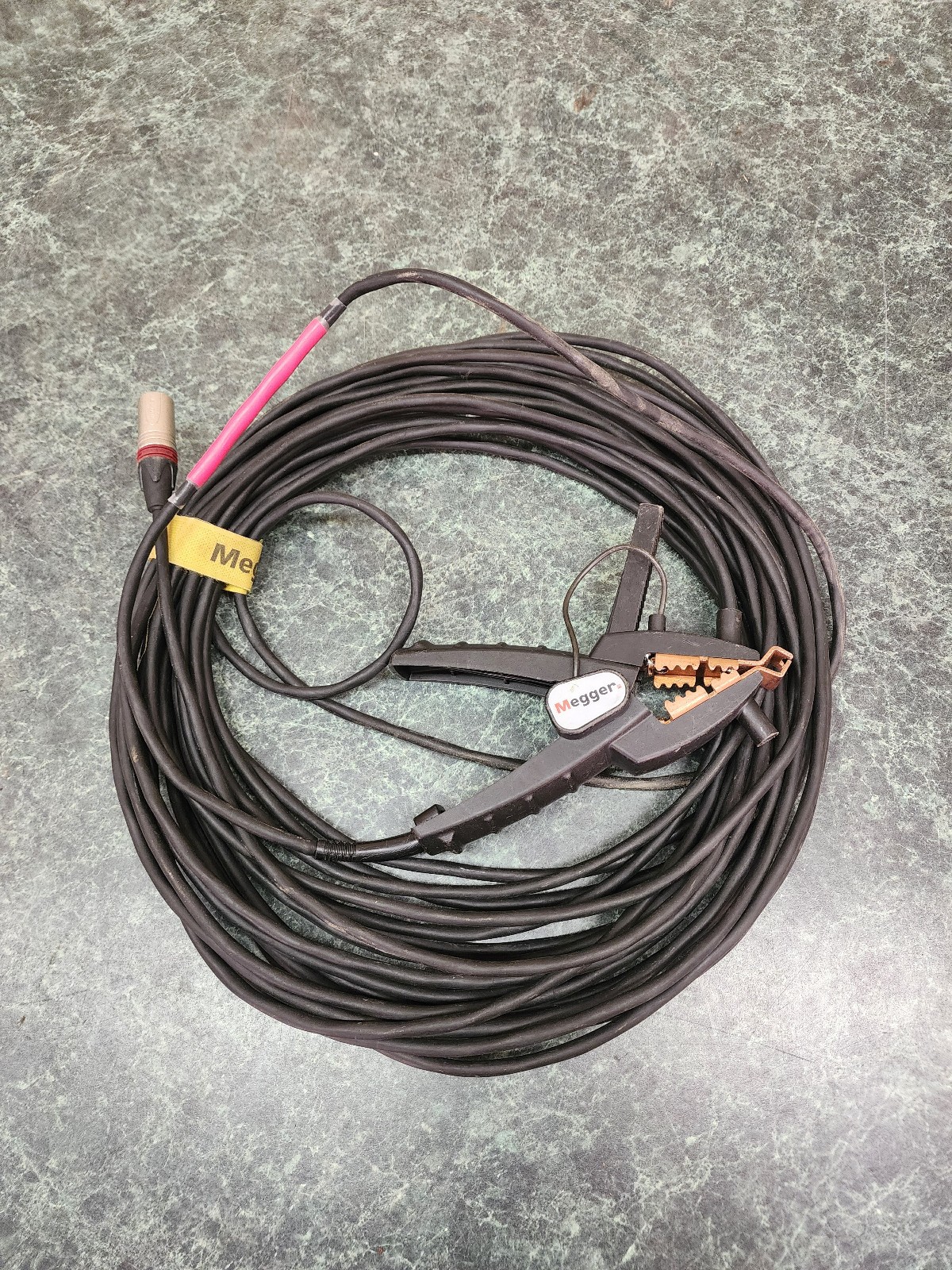 Megger 2008-006-60 -60' 3PH Universal Shielded X-Lead Test Cable w/ Kelvin Clamp