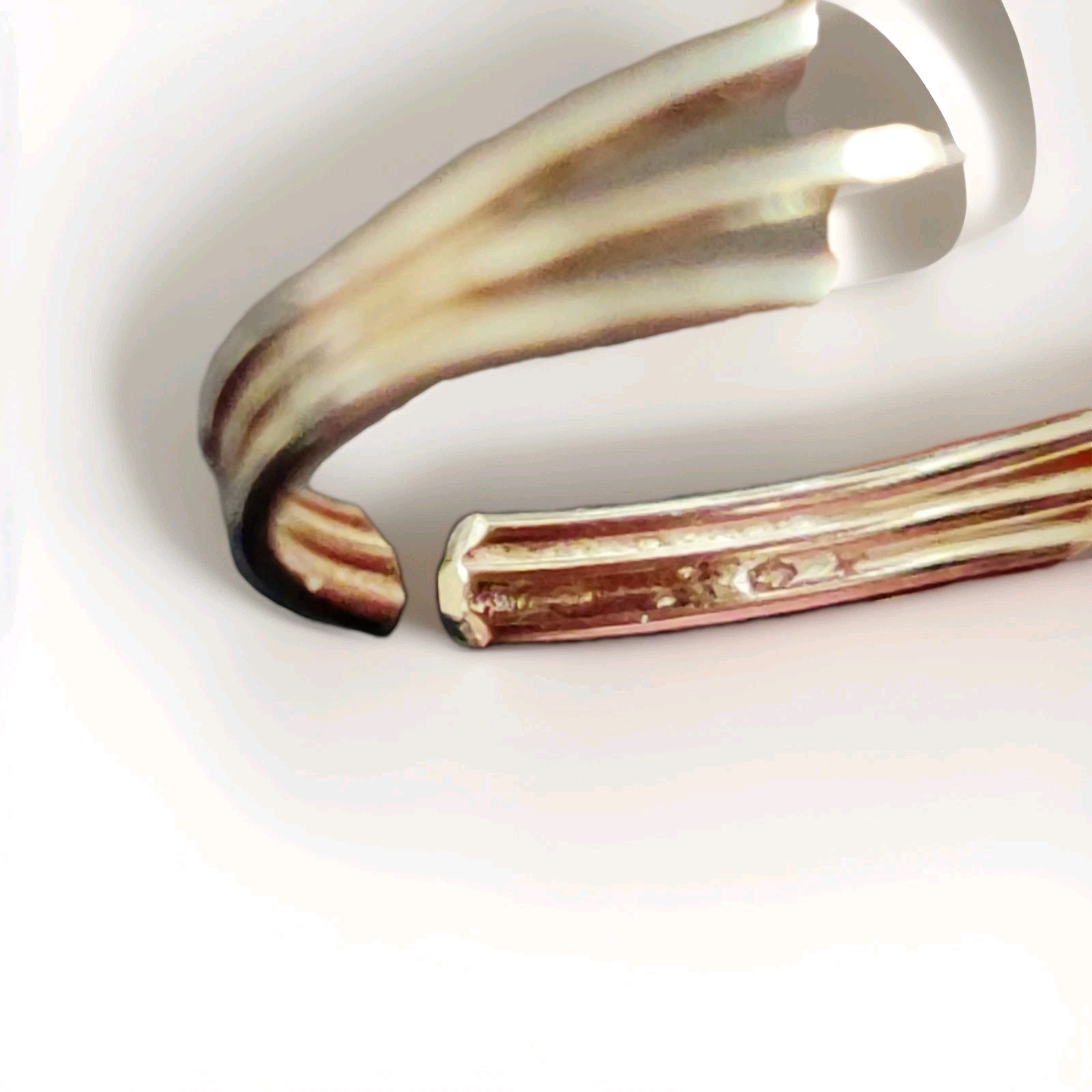 Sterling Silver Triple Open Band With Aqua Colored Crystals Toe Ring