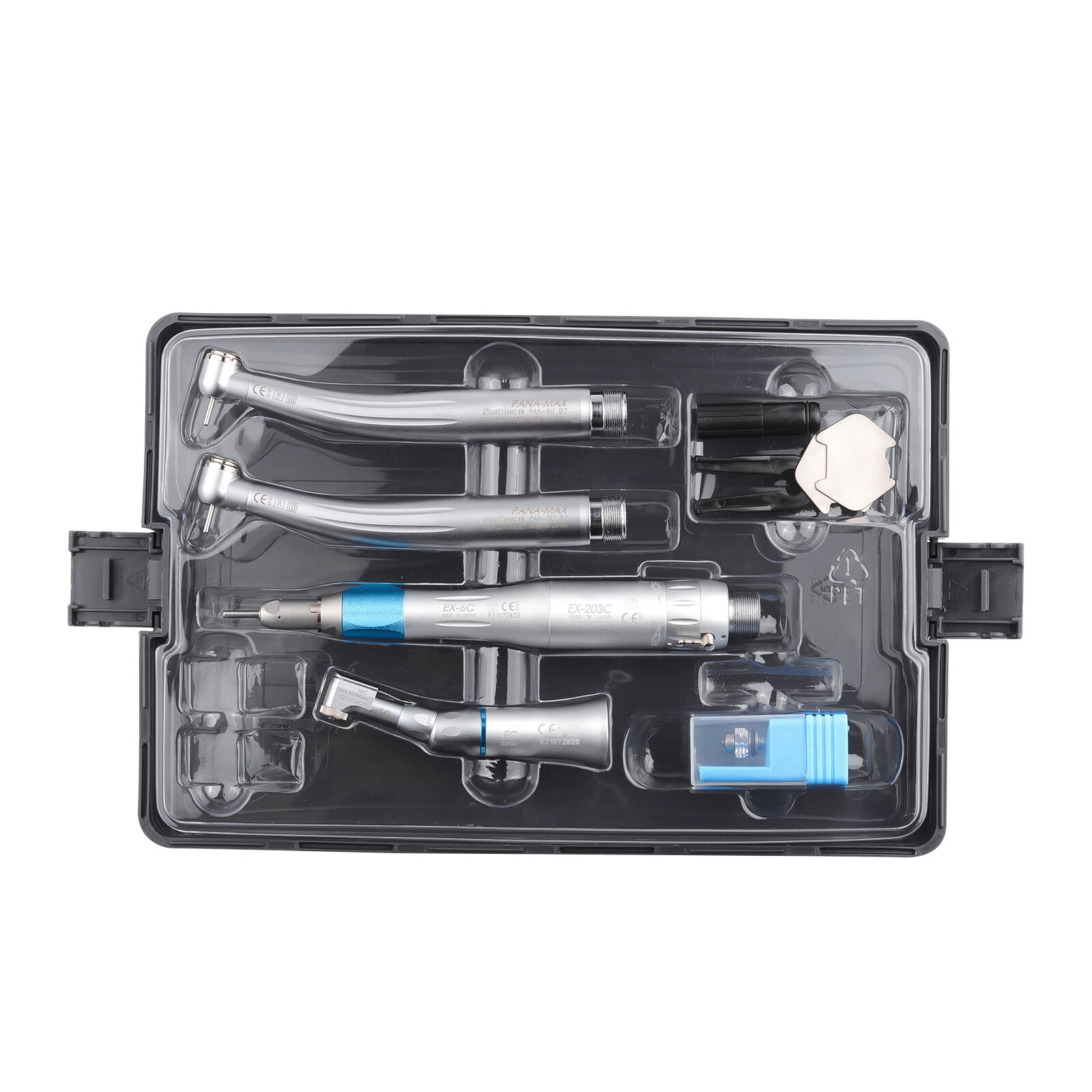 Dental Air Turbine LED High Speed Handpiece + Low Speed Handpiece Kit 2H US